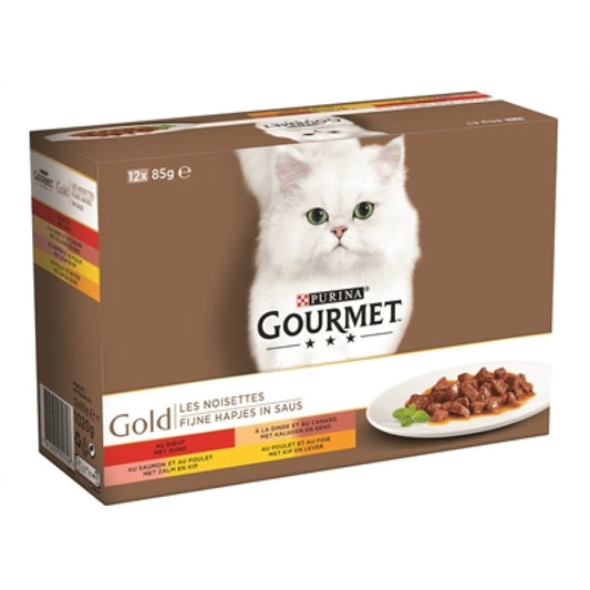 Gourmet Gold 12-pack Fijne Hapjes (12X85 GR)