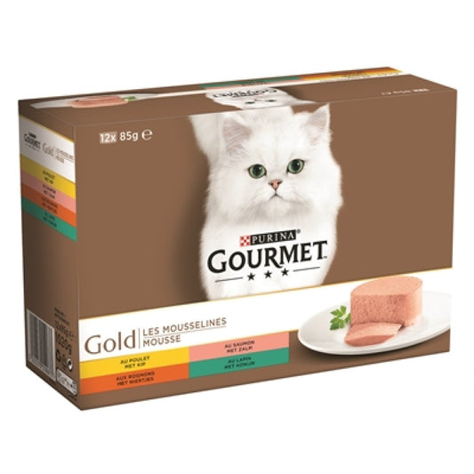 Gourmet Gold 12-pack Fijne Mousse (12X85 GR)